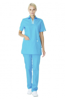 АУРА АКВА голубой женский медицинский костюм